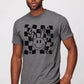 Adult unisex grey checker bunny tee