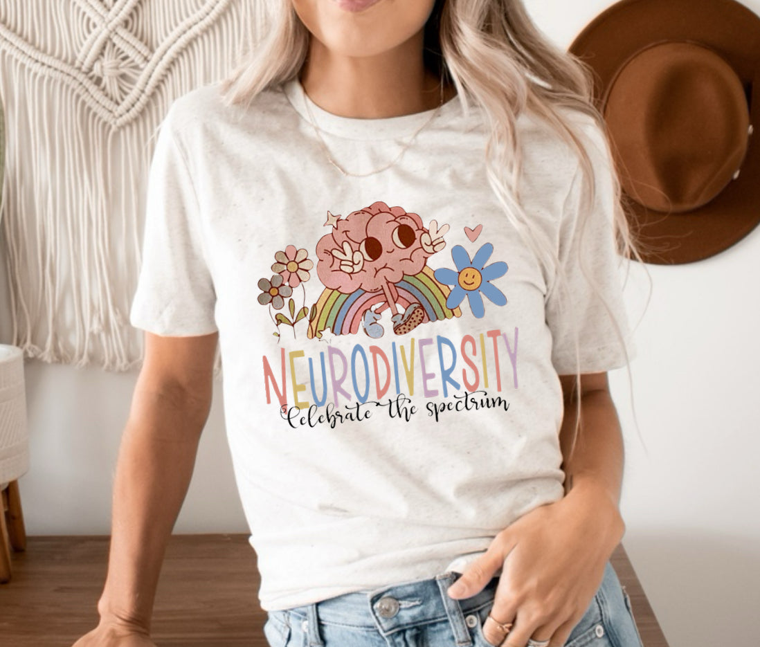 Neurodiversity Unisex oatmeal tee