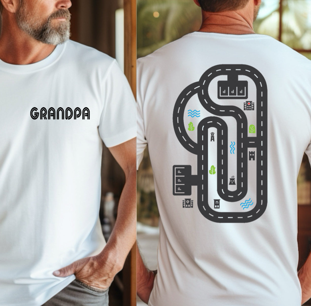 GRANDPA racetrack tee