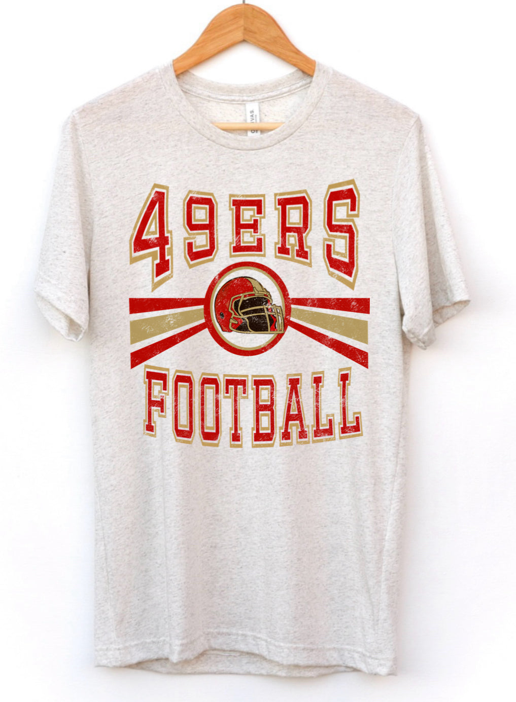 49 football unisex oatmeal tee