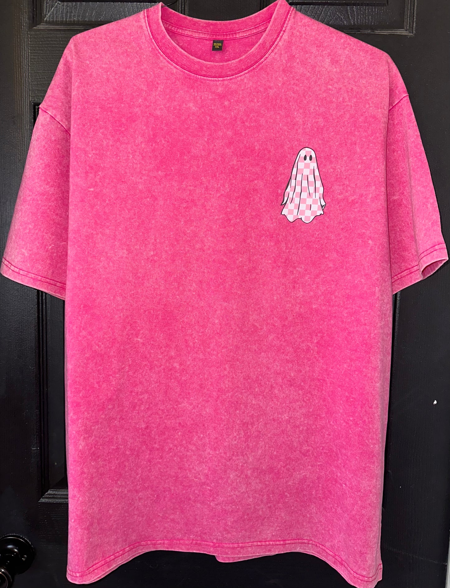 Check ghost pink pocket tee