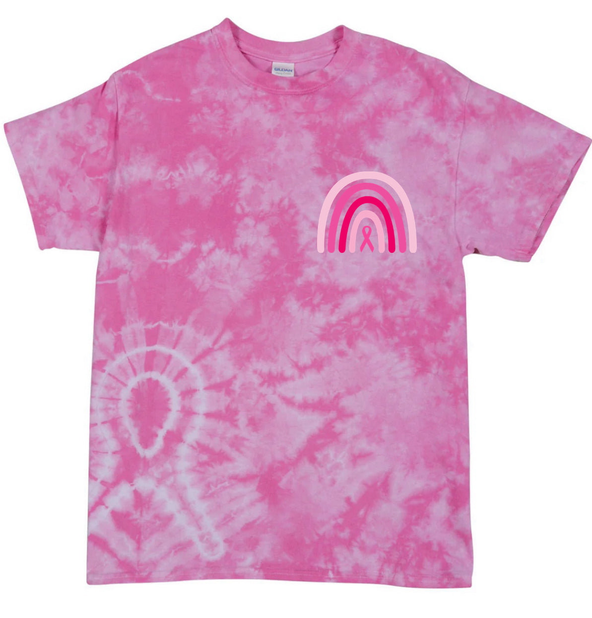 YOUTH pink ribbon rainbow tee