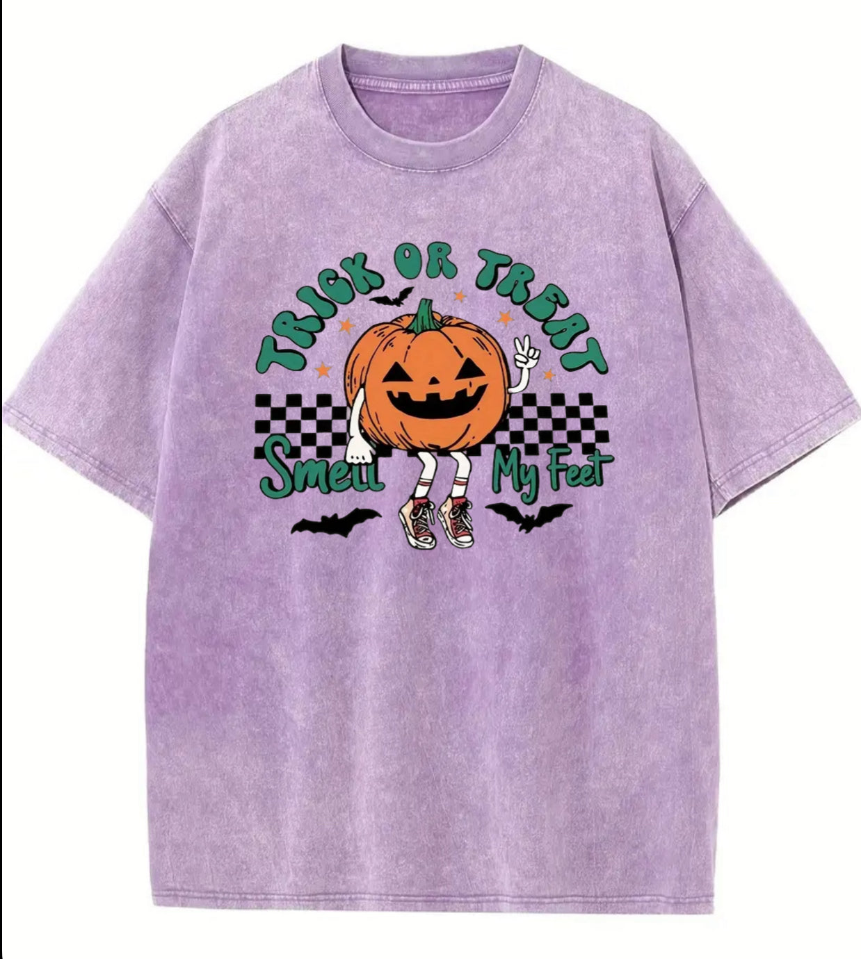 Trick or treat purple tee