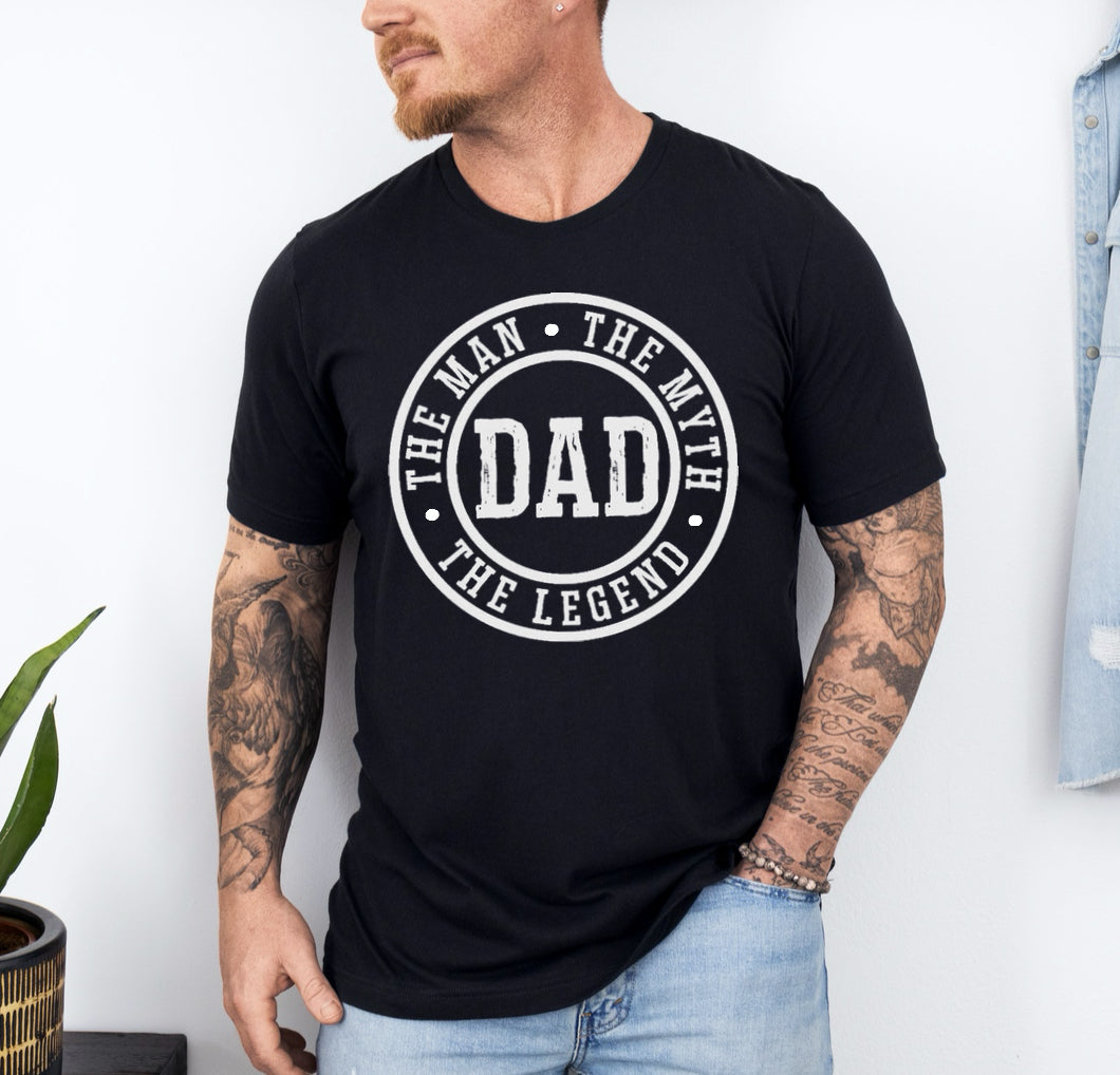 DAD. the man black tee