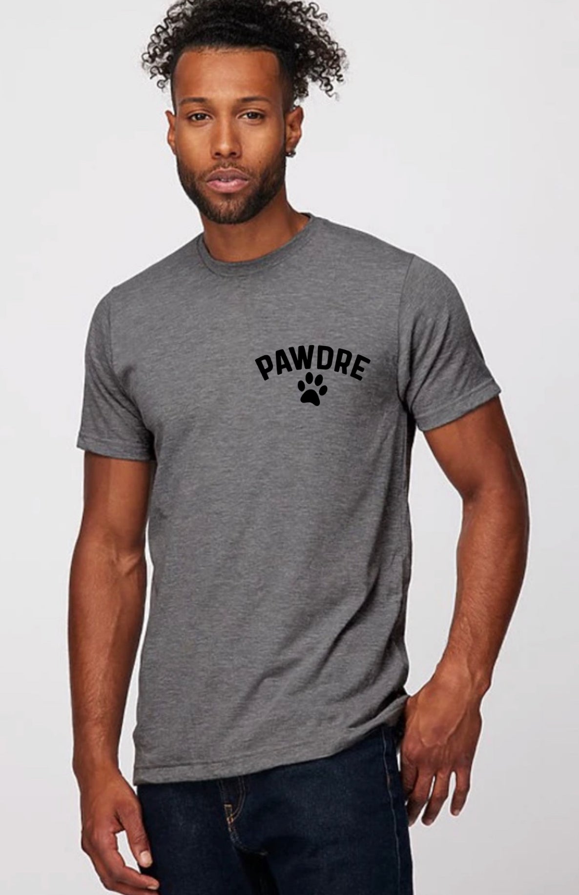 Pawdre pocket style grey tee