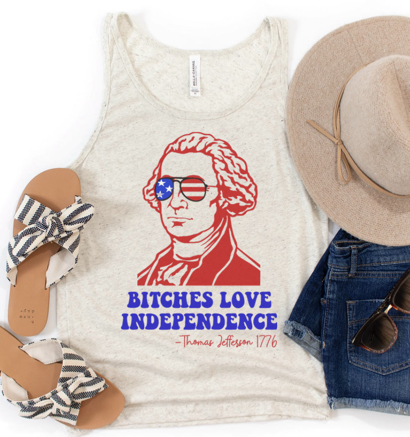 Bitches love independence tank