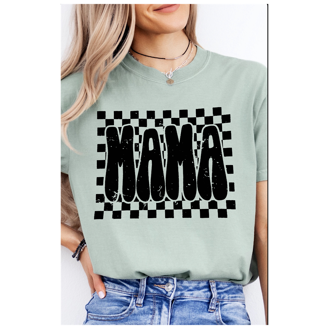 MAMA check spring mint tee